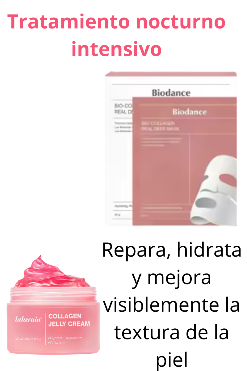 TRATAMIENTO NOCTURNO MASCARILLA DE COLAGENO + GEL DE COLAGENO